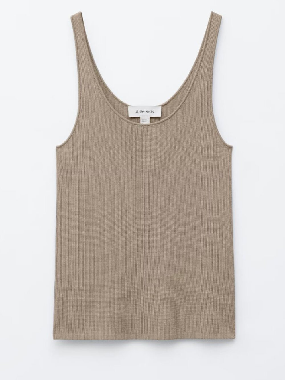 Knitted Scoop-Neck Tank Top